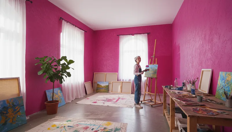 Illustration of magenta: A bright purplish-red color.