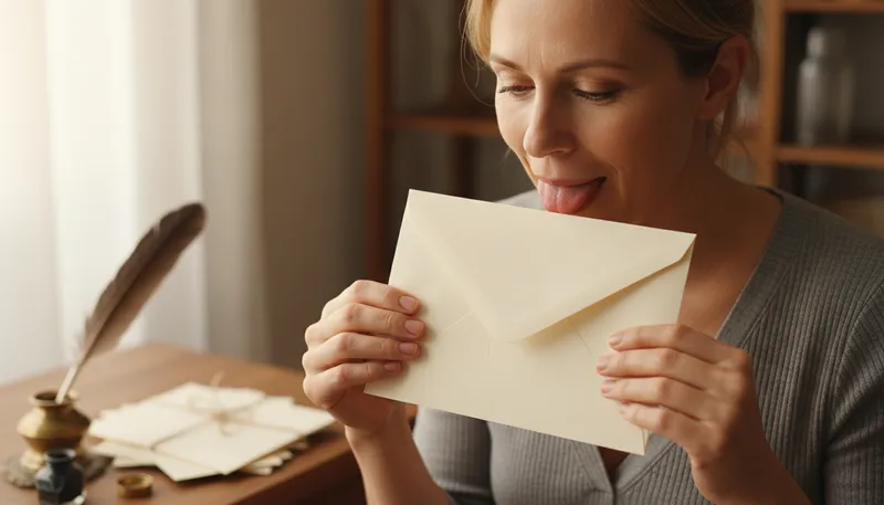 Illustration of envelope: A flat paper container for a letter.