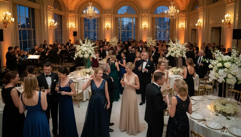 Illustration of gala: a festive celebration or event.