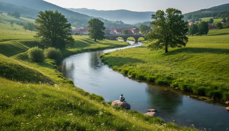 Illustration of crimea river: A river in Ukraine, important for geography.