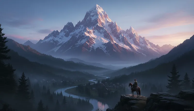 Illustration of yama: A term for a mountain in Japanese.