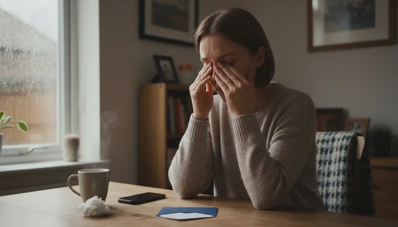 Illustration of dry one's eyes: To stop crying or to regain composure.