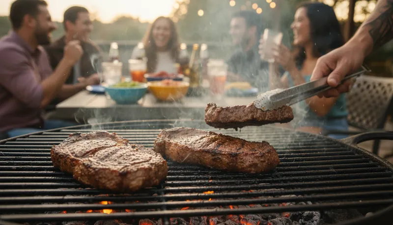 Illustration of asada: A style of grilled beef in Mexican cuisine.