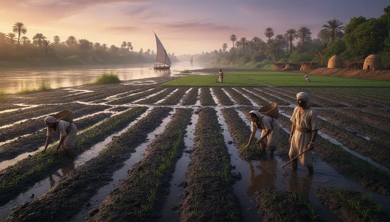 Illustration of nile: A major river flowing through northeastern Africa.