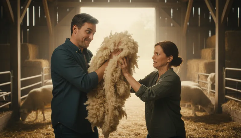 Illustration of pull the wool over someone's eyes: to deceive someone