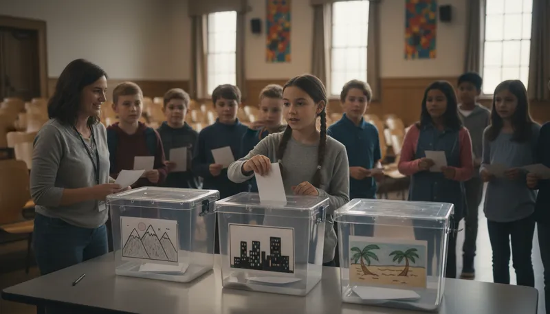 Illustration of vote: to make a choice in a decision