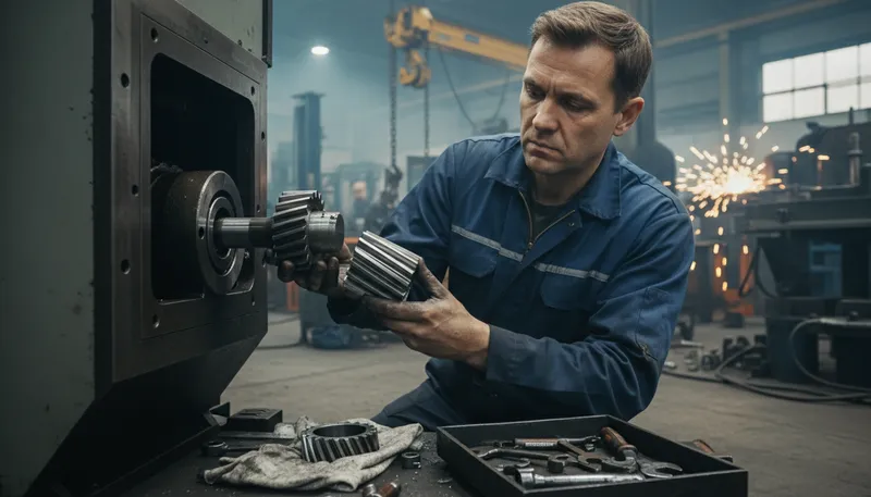 Illustration of pinion: A small gear that engages with a larger gear.