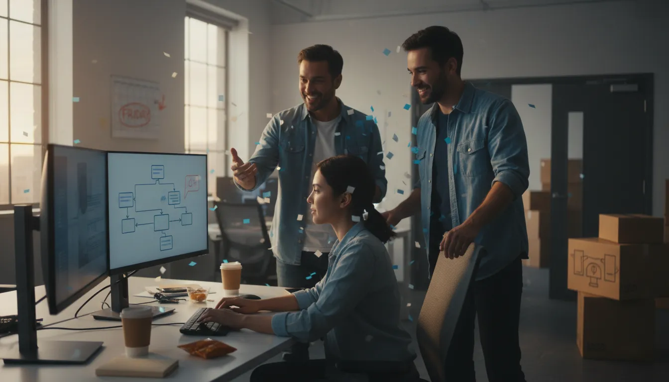ship का चित्र: release software work to actual users