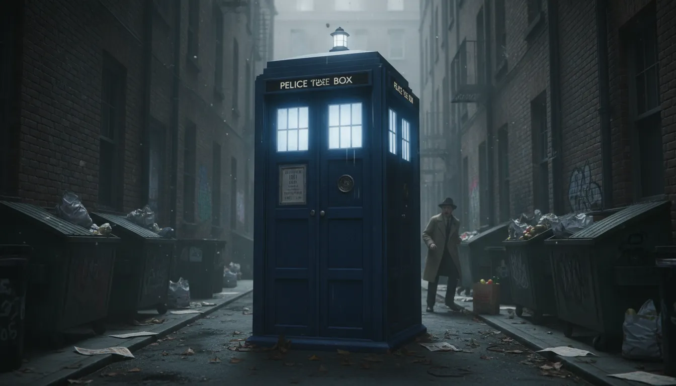 TARDIS-এর ইলাস্ট্রেশন: a fictional time machine from a TV show