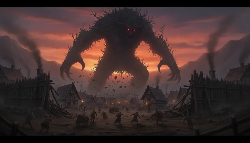 Illustration of gog: A giant or monstrous being in mythology.