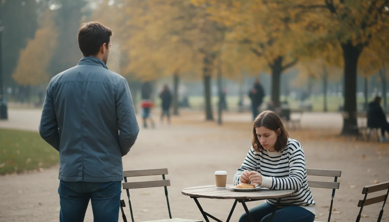 Illustrazione di give someone the cold shoulder: To ignore or show indifference to someone.