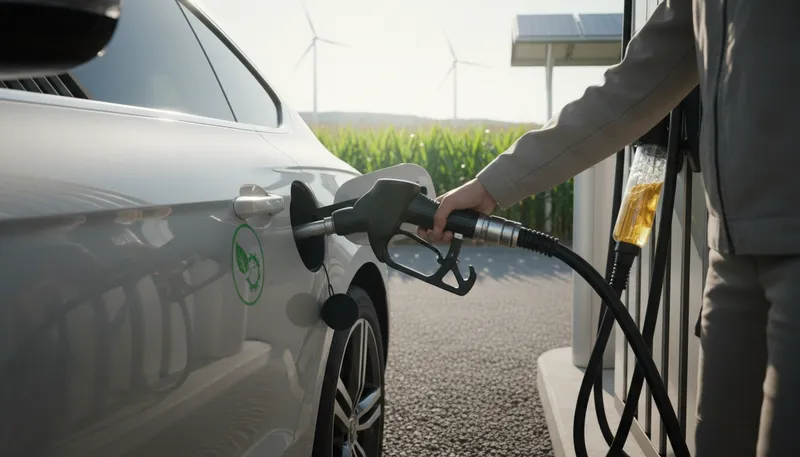 Illustration of ethanol: A type of alcohol used in fuels.