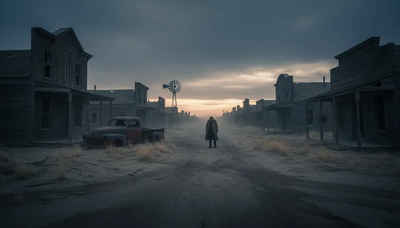 Illustration of desolation: A state of emptiness or destruction.
