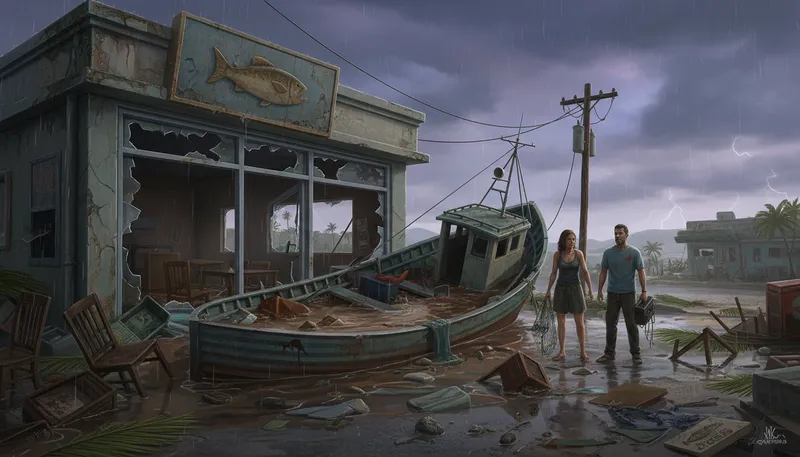 Illustration of in the tank: in a difficult or poor situation