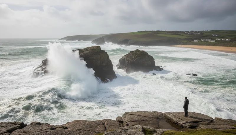 Illustration of cornwall: a region in England known for its coast
