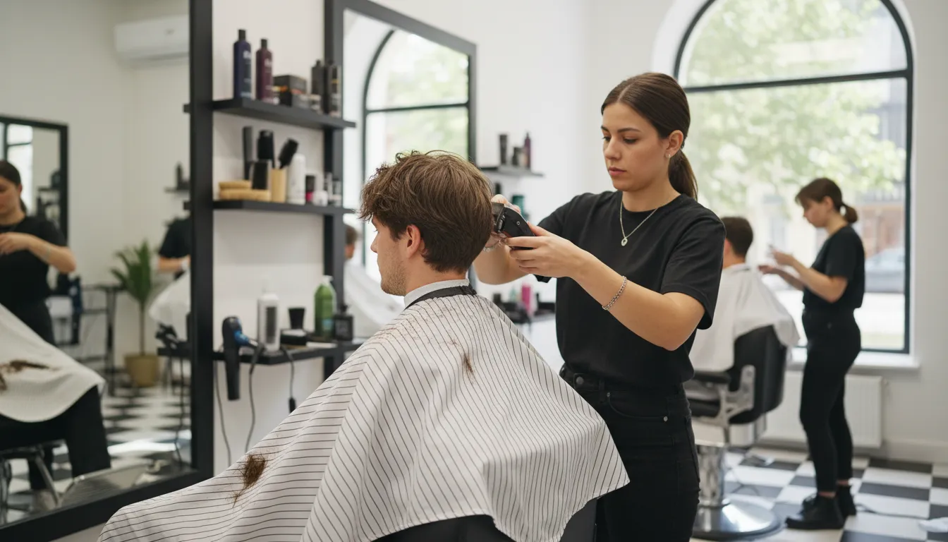 ภาพประกอบของ have one's ears lowered: to get a haircut or trim