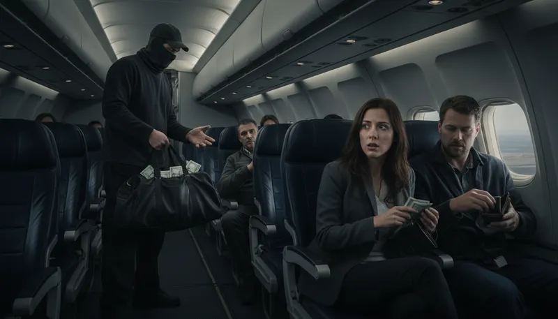 Illustration of hijacker: A person who illegally seizes a vehicle or plane.