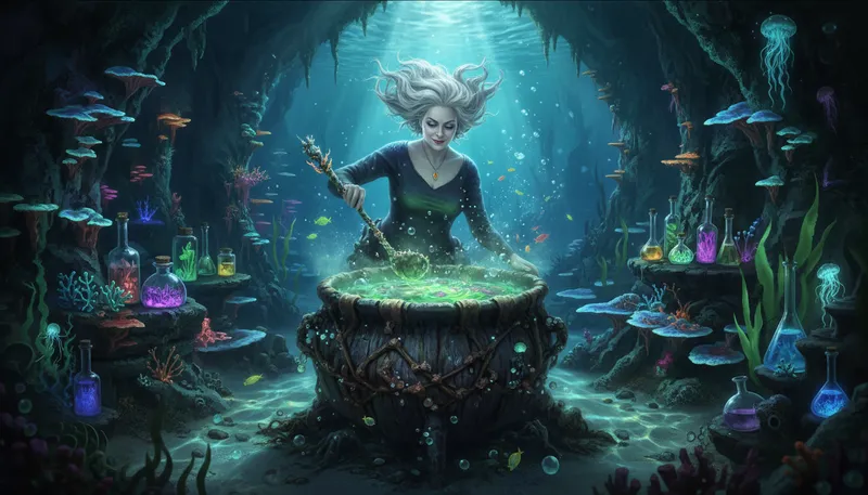 Illustration of ursula: A popular name, often linked to sea witches.