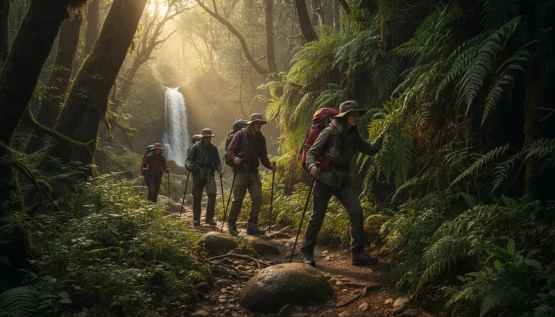 Illustration of backcountry: remote, undeveloped rural areas