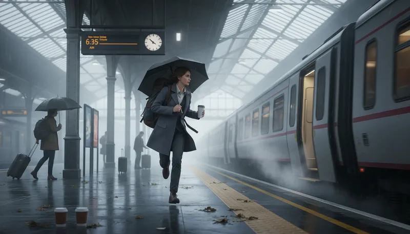 Illustration of commuter: A person who travels to work regularly.