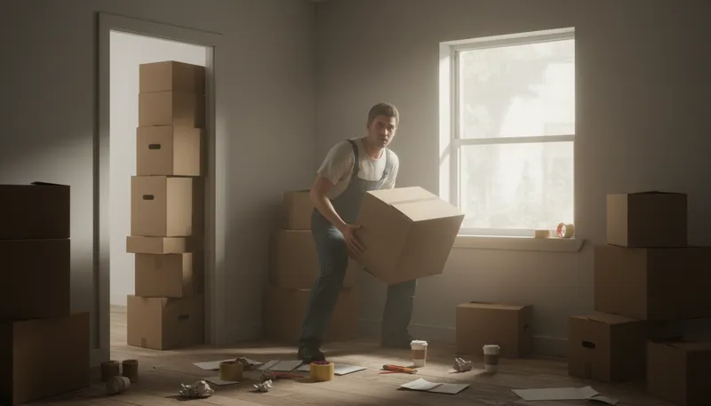 Illustration of box oneself into a corner: to create a difficult, trapped situation