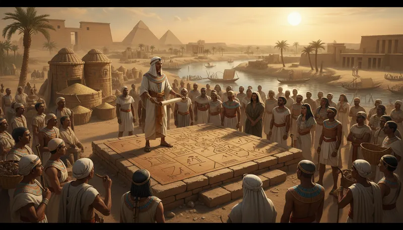 Illustration of nome: an administrative division in ancient Egypt