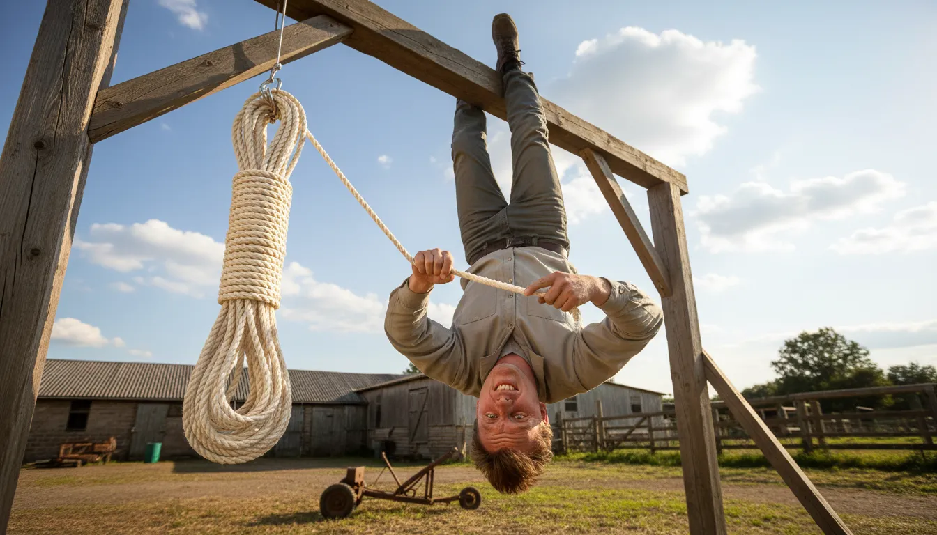 Ilustração de you'd complain if you were hung with a new rope: You always find something to complain about.