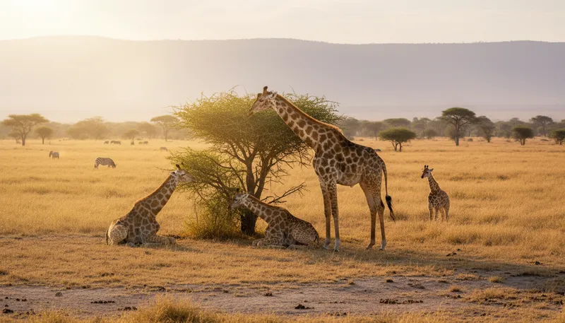Illustration of sav: A type of African savanna ecosystem.
