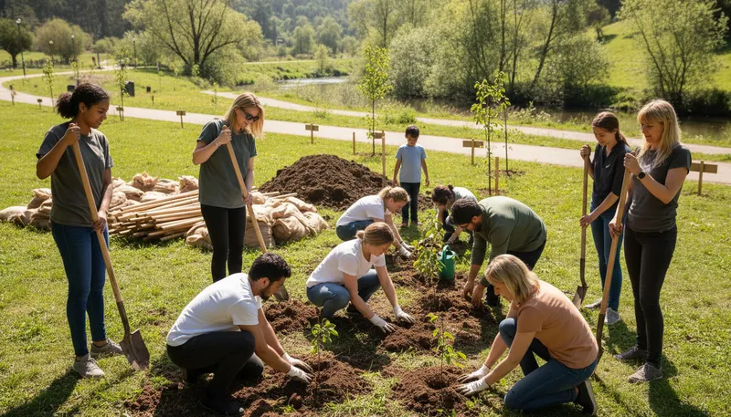 Illustration of environmentalism: Advocacy for the protection of the environment.