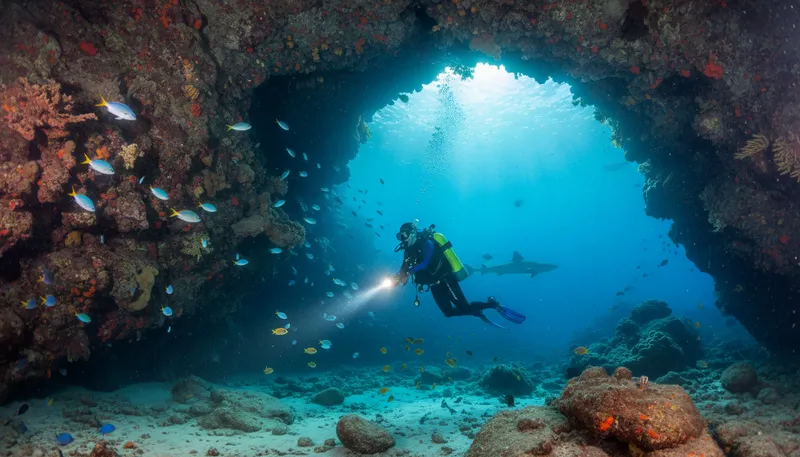 Illustration of underwater: beneath the surface of water