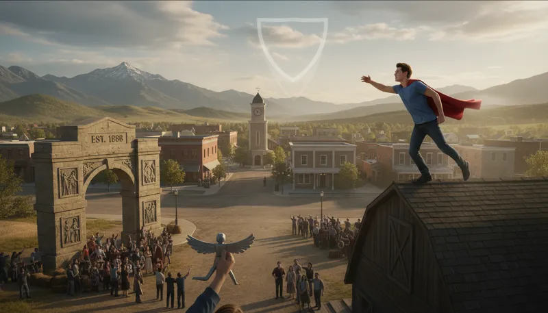 Illustration of smallville: Fictional town in Superman stories.