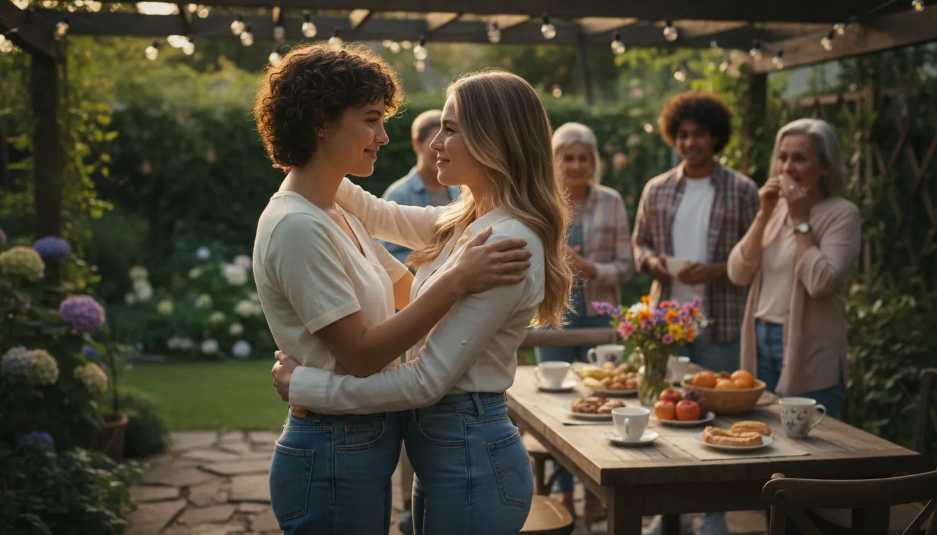 lesbian का चित्र: A woman attracted to other women.