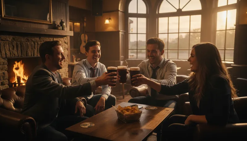 Illustration of drinking hole: a casual place to drink alcohol