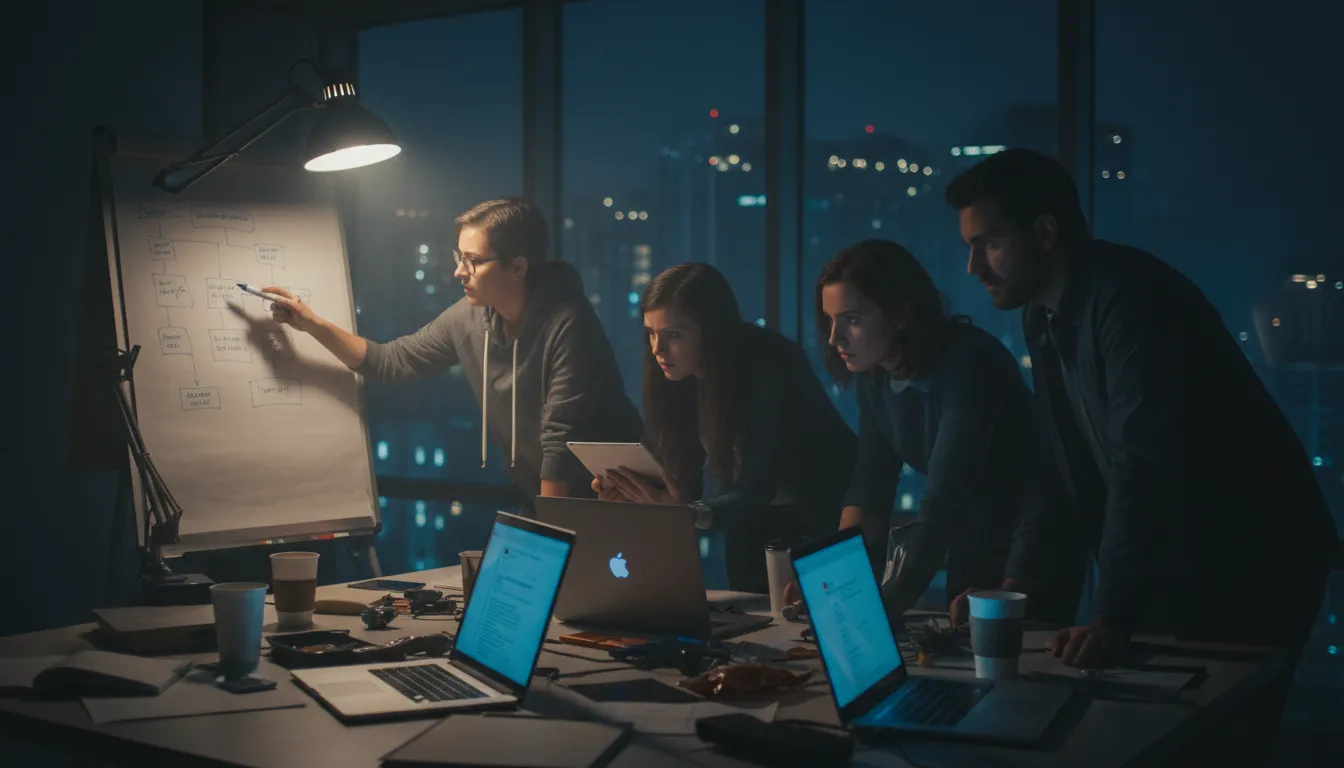 Illustration of lock in: to focus intensely on a task