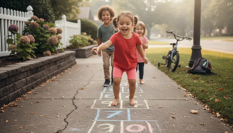 Illustration of sidewalk: A path for pedestrians along the street.