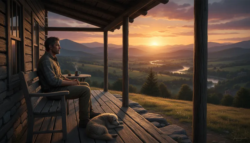 Illustration of hillman: A person living on a hill.