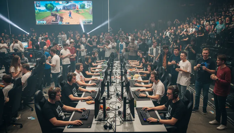Illustration of gamers: People who play video games regularly.