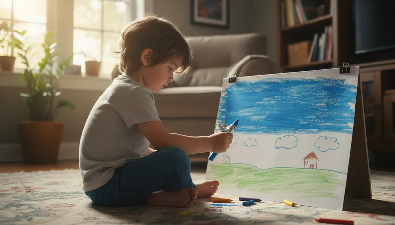 Illustration of crayon: A stick of colored wax used for drawing.