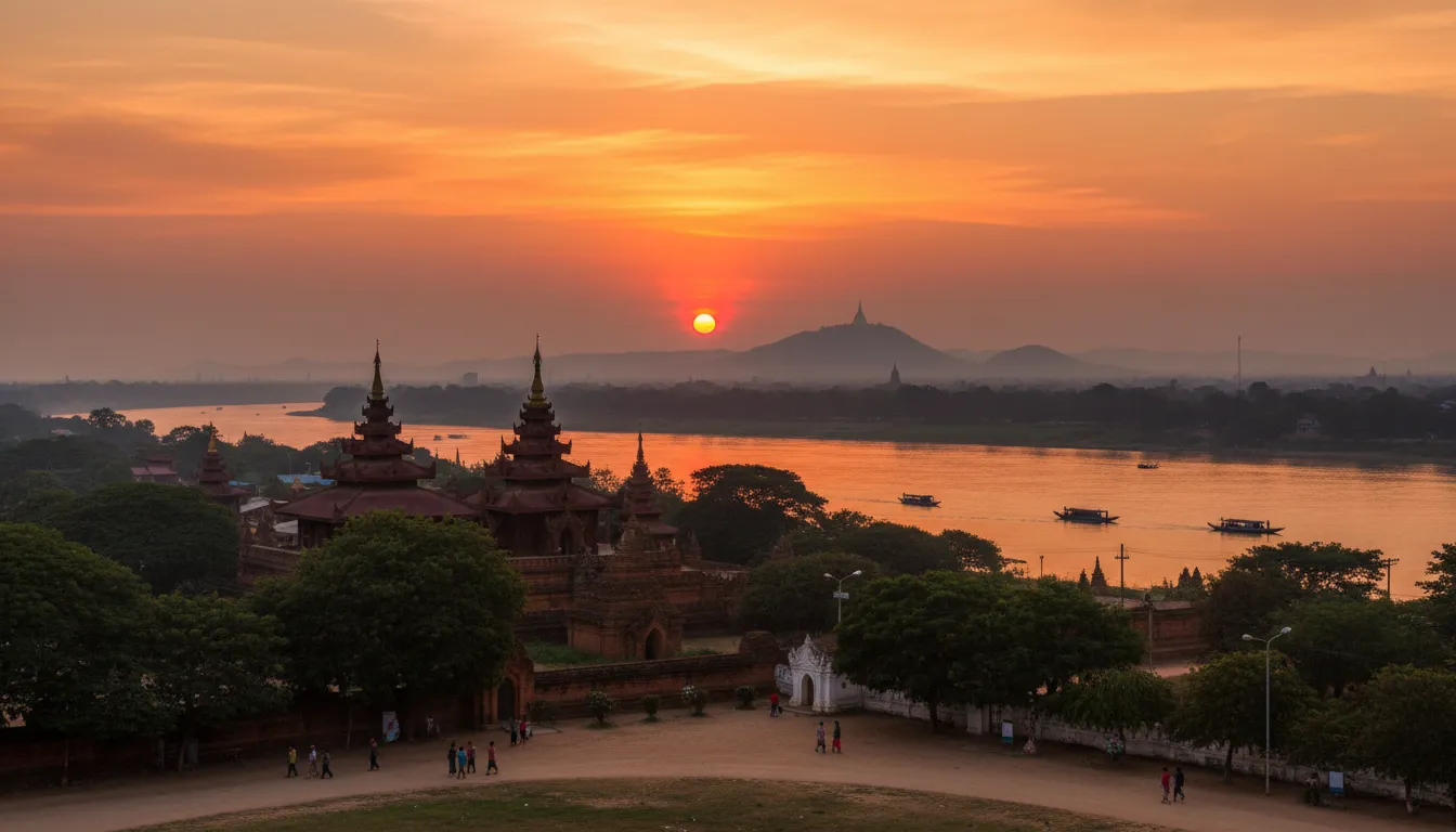 mandalay 的插图：A city in Myanmar known for culture.