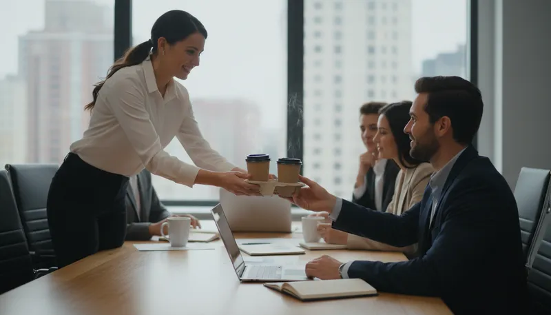 Illustration of coworker: A person who works with you in the same place.