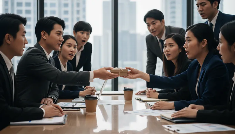 Illustration of conciliatory: Intended to make peace or soothe feelings.