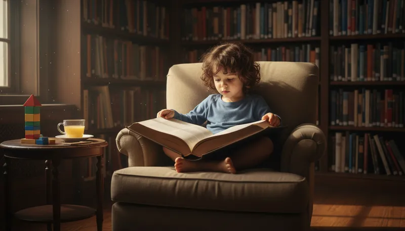Illustration of precocious: Developing skills or abilities earlier than usual.