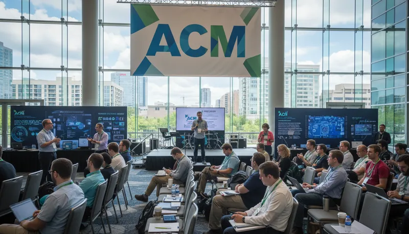 Illustration of acm: Association for Computing Machinery, a professional group.