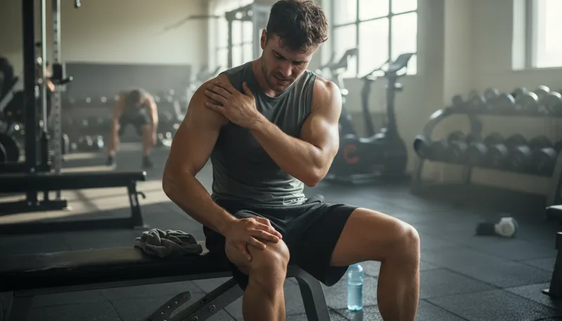 Illustration of soreness: A feeling of discomfort or pain.