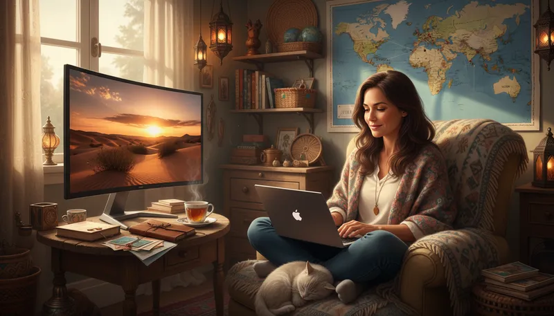 Illustration of blogging: Writing and sharing posts online regularly.