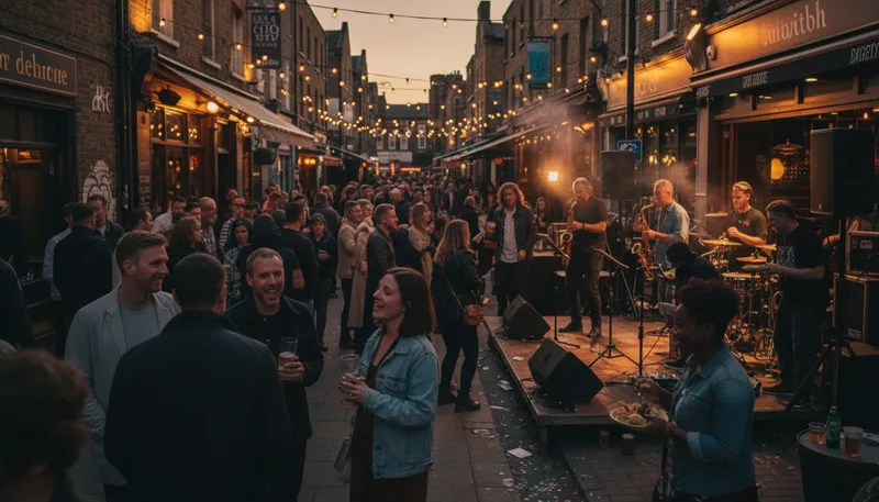 Illustration of brixton: A lively area in South London, England.