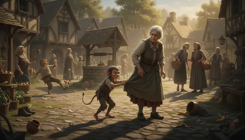 Illustration of imp: A mischievous little creature or person.