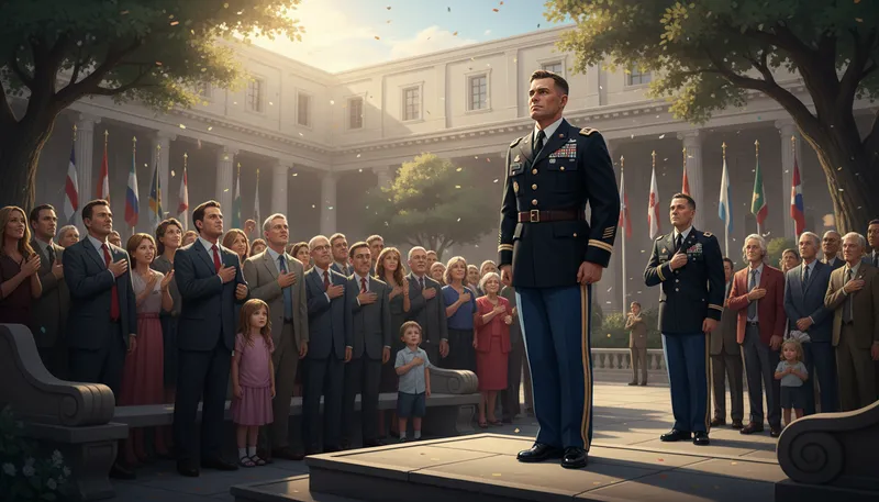Illustration of valor: Great courage in the face of danger.