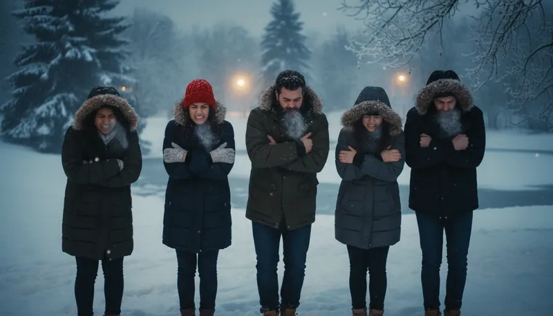 Illustration of frigid: Extremely cold in temperature.