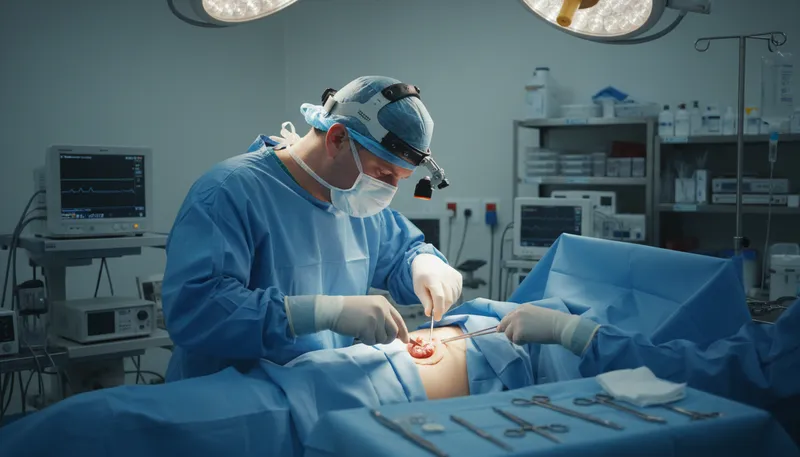Illustration of excision: Surgical removal of tissue or organ.